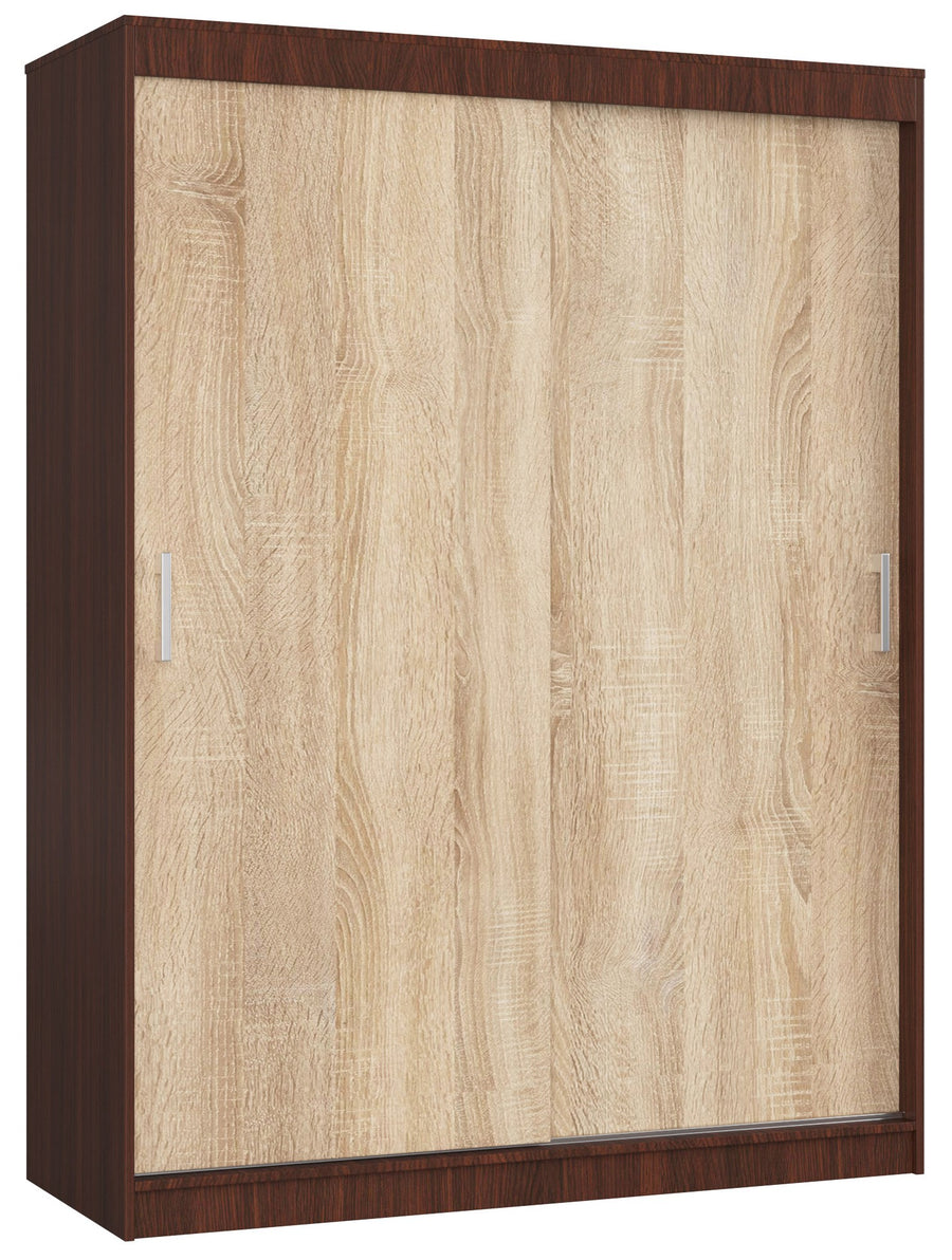 Schwebetürenschrank – MONO – Moderner Kleiderschrank mit 2 Türen und 6 Fächern