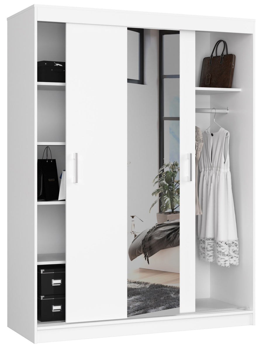Schwebetürenschrank – CLP – Moderner Kleiderschrank mit Spiegel