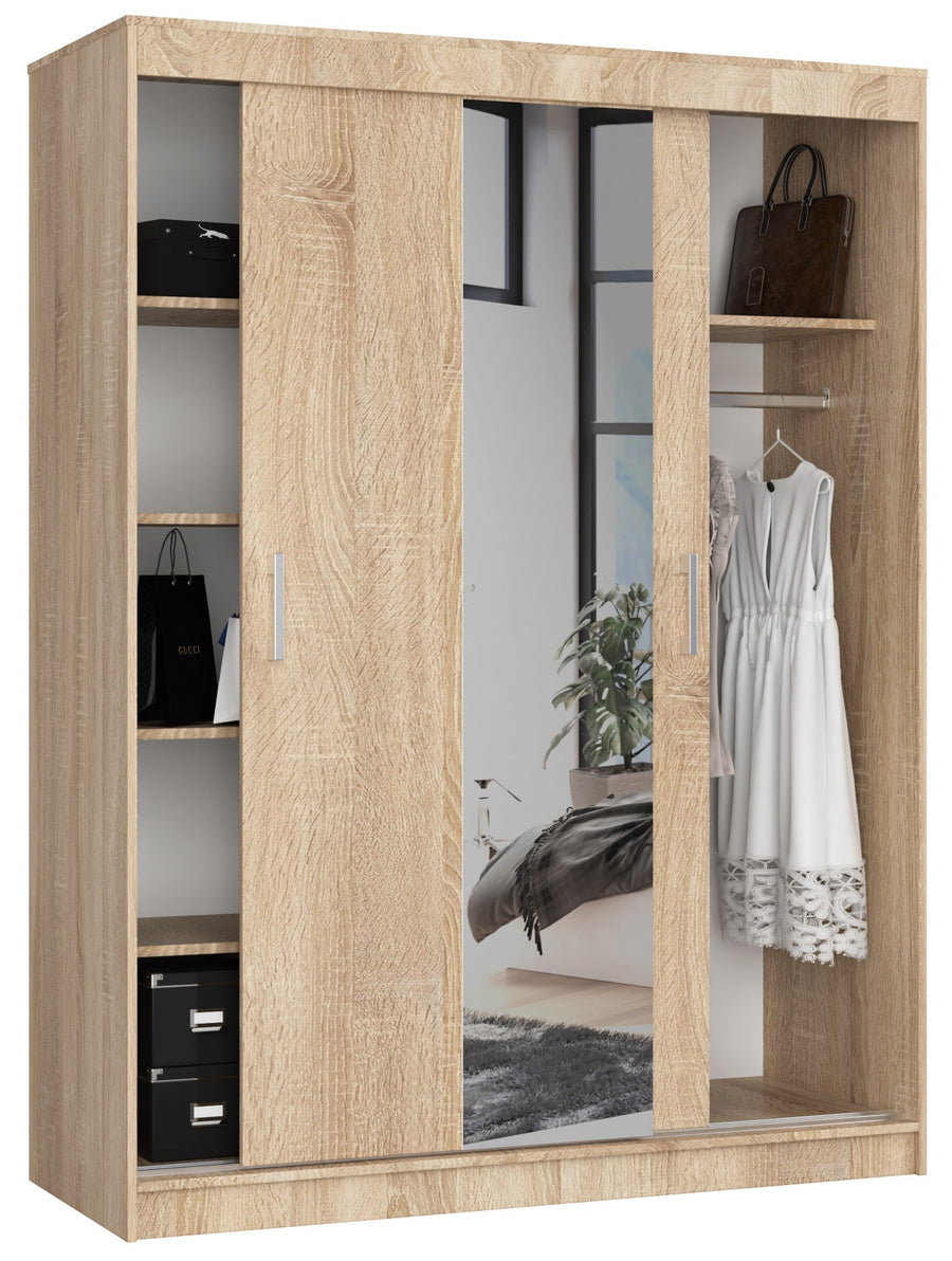 Schwebetürenschrank – CLP – Moderner Kleiderschrank mit Spiegel