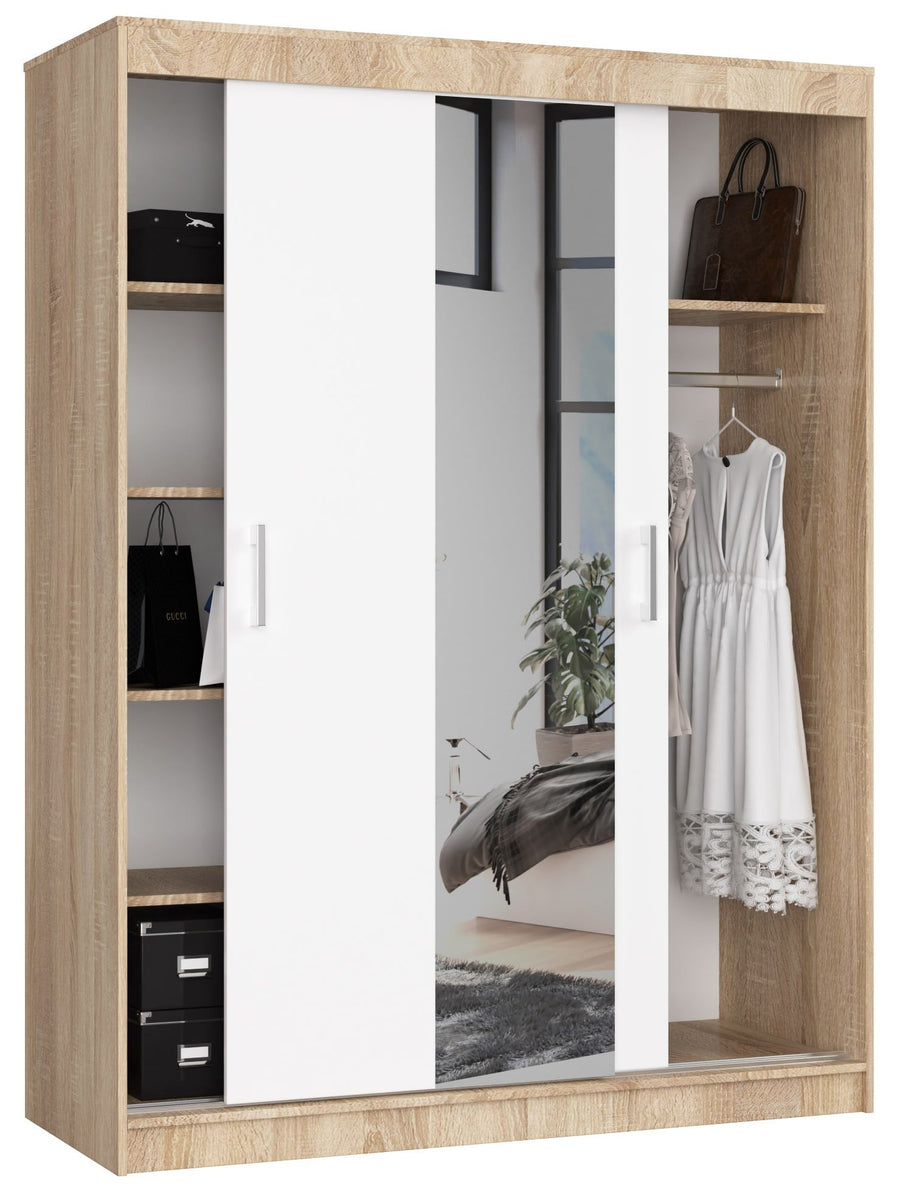 Schwebetürenschrank – CLP – Moderner Kleiderschrank mit Spiegel