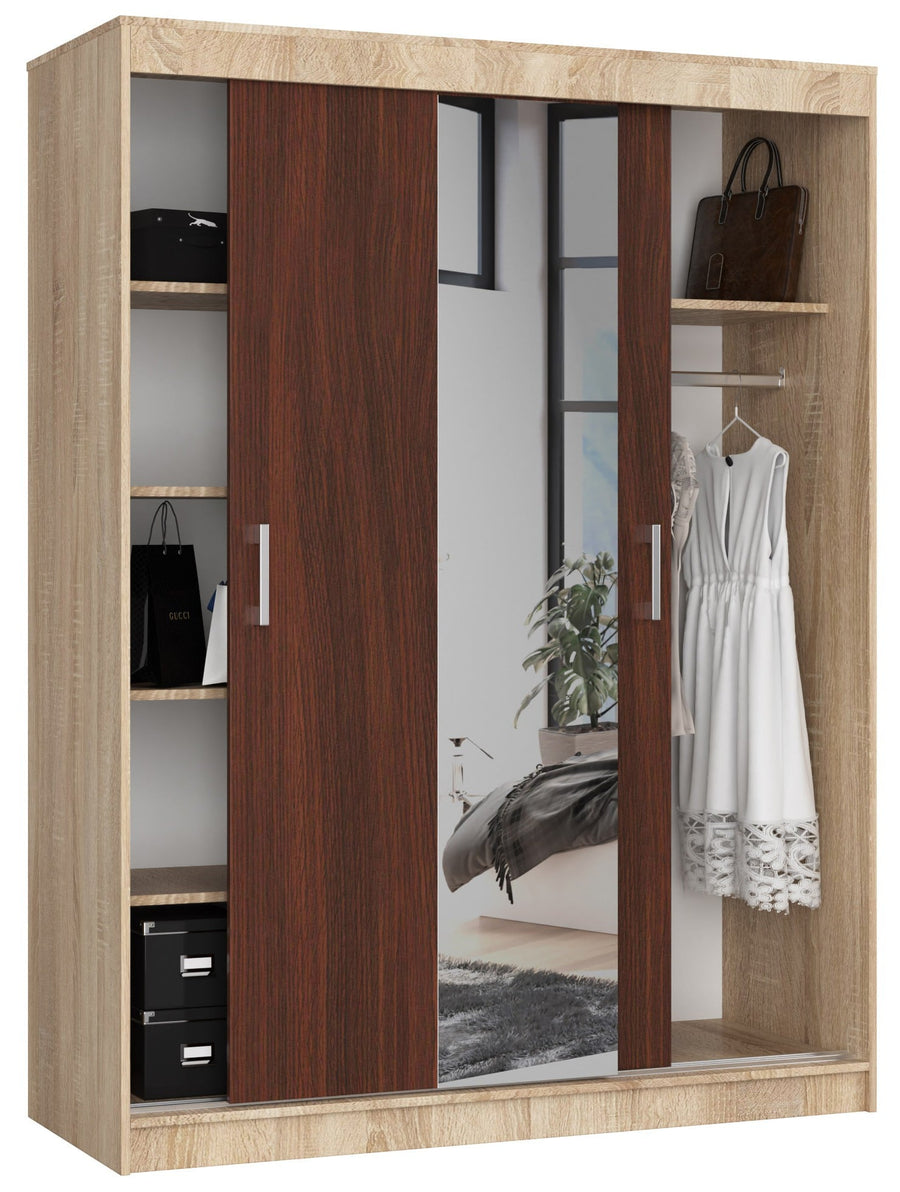 Schwebetürenschrank – CLP – Moderner Kleiderschrank mit Spiegel