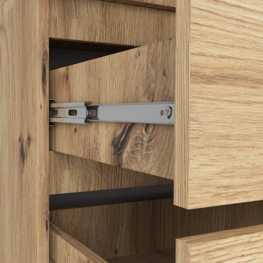 Kleiderschrank – Funktionaler Drehtürenschrank mit Spiegel und 2 Schubladen