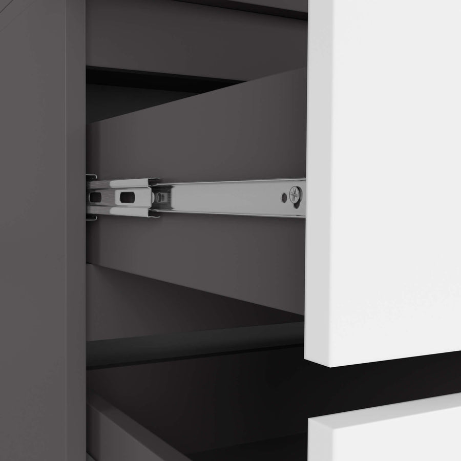 Kleiderschrank – Eleganter Drehtürenschrank mit 2 Türen und 2 Schubladen