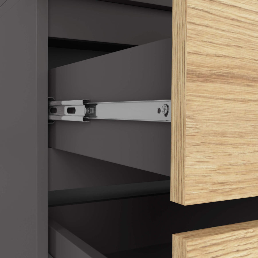 Kleiderschrank – Eleganter Drehtürenschrank mit 2 Türen und 2 Schubladen