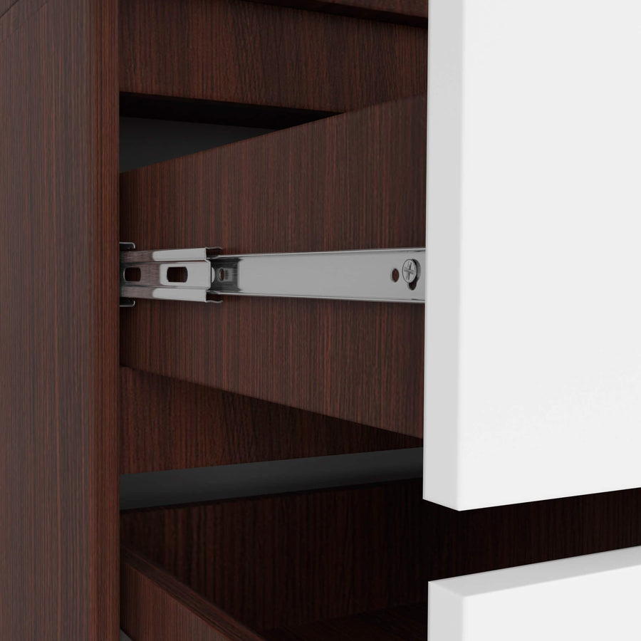 Kleiderschrank – Funktionaler Drehtürenschrank mit Spiegel und 2 Schubladen