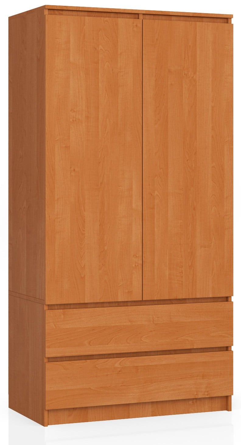 Kleiderschrank – Eleganter Drehtürenschrank mit 2 Türen und 2 Schubladen