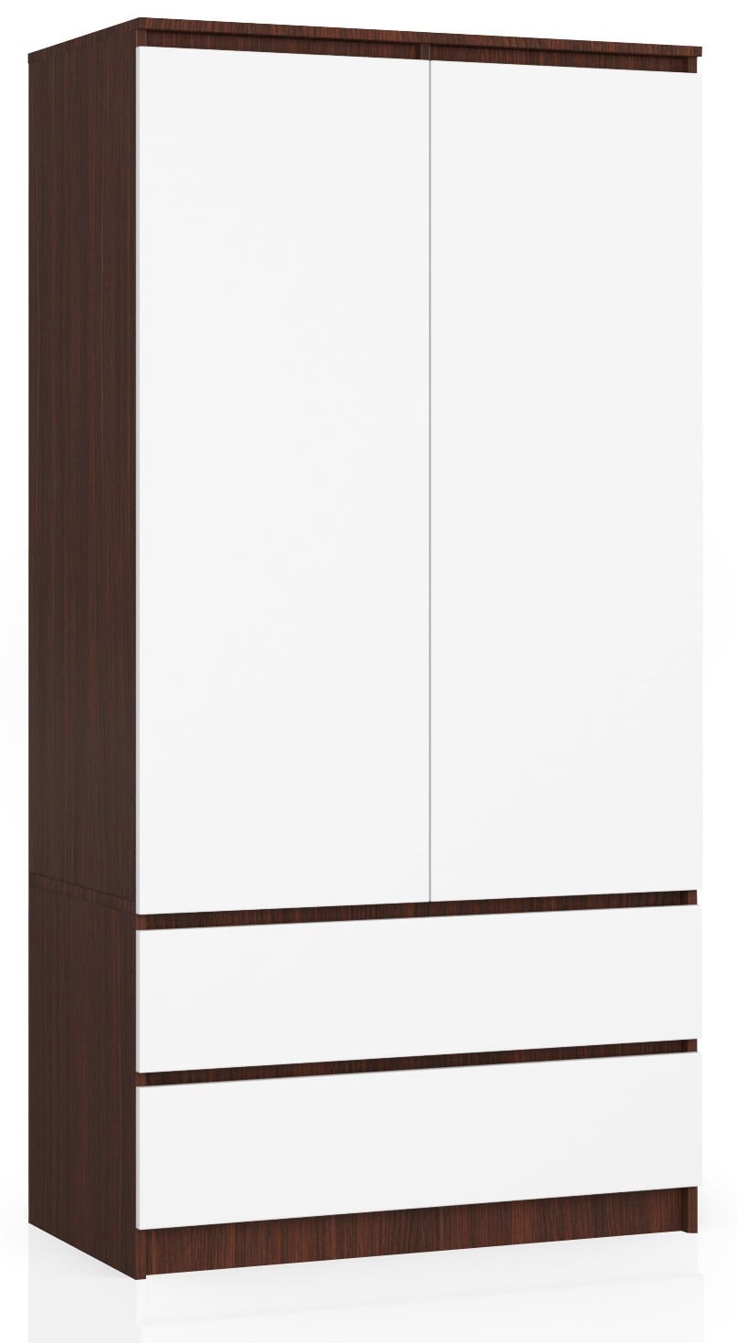 Kleiderschrank – Eleganter Drehtürenschrank mit 2 Türen und 2 Schubladen