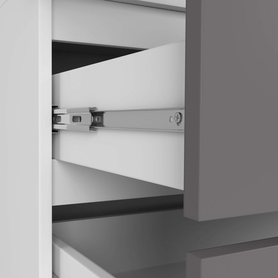Kleiderschrank – Erweiterbarer Drehtürenschrank mit Aufsatz und 2 Schubladen
