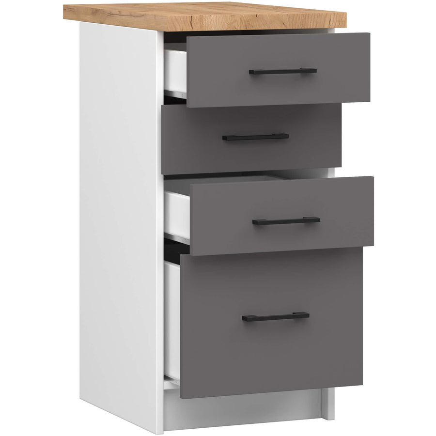 Unterschrank S40 4S – OLIWIA – Hochwertige Optik für Ihre Küche mit Arbeitsplatte