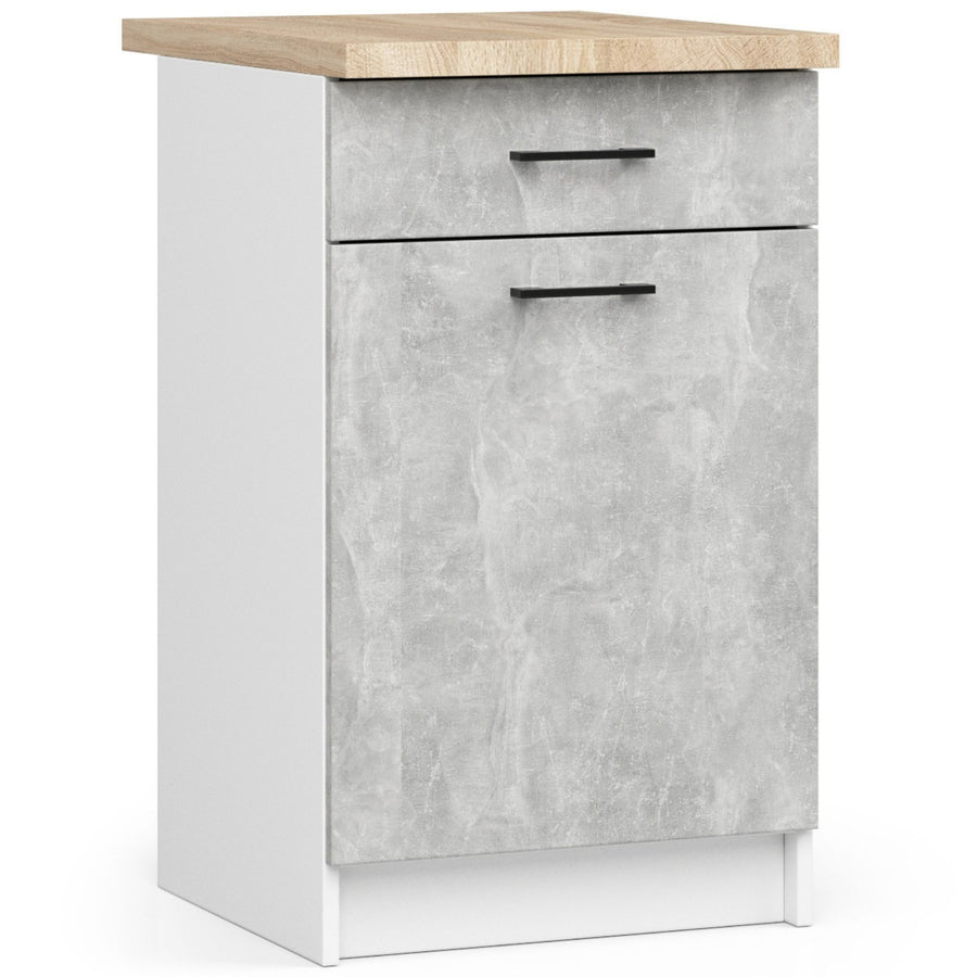 Unterschrank S50 1D1S – OLIWIA – Hochwertige Optik für Ihre Küche mit Arbeitsplatte