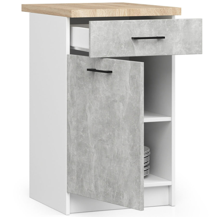 Unterschrank S50 1D1S – OLIWIA – Hochwertige Optik für Ihre Küche mit Arbeitsplatte