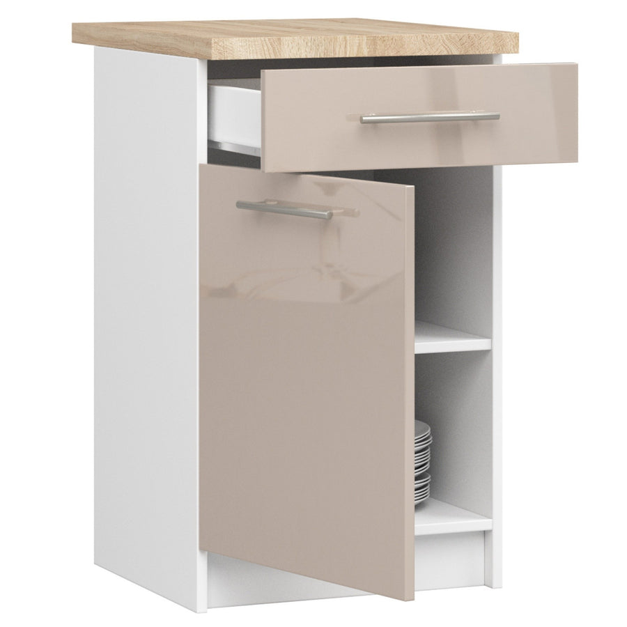 Unterschrank S50 1D1S – OLIWIA – Hochwertige Optik für Ihre Küche mit Arbeitsplatte