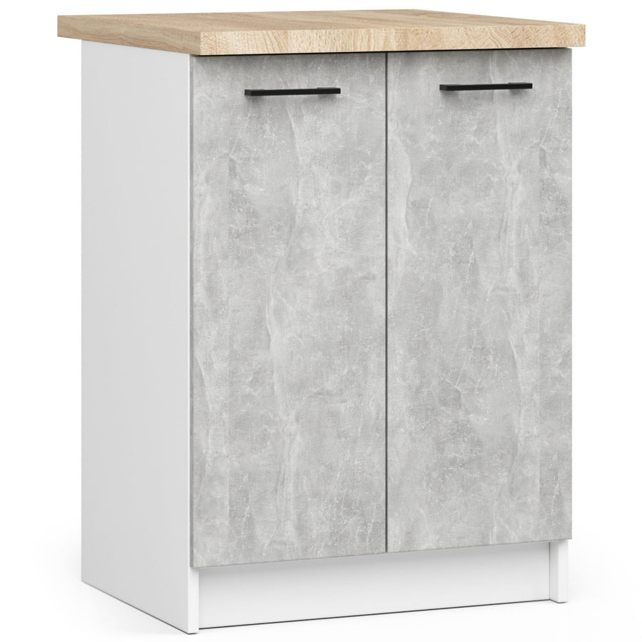 Unterschrank – OLIWIA – S60 2D, Stil und Funktion kombiniert, mit Arbeitsplatte