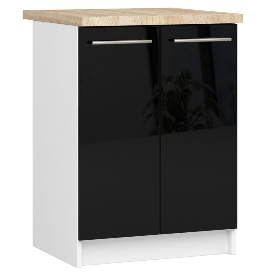 Unterschrank – OLIWIA – S60 2D, Stil und Funktion kombiniert, mit Arbeitsplatte