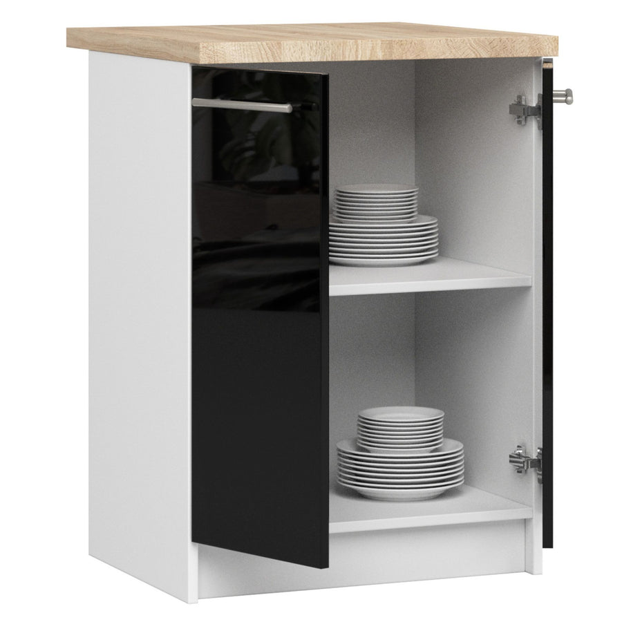 Unterschrank – OLIWIA – S60 2D, Stil und Funktion kombiniert, mit Arbeitsplatte