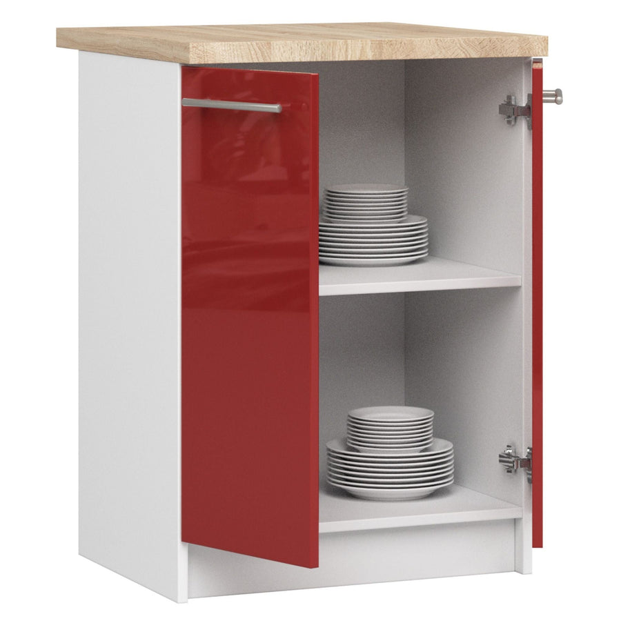 Unterschrank – OLIWIA – S60 2D, Stil und Funktion kombiniert, mit Arbeitsplatte