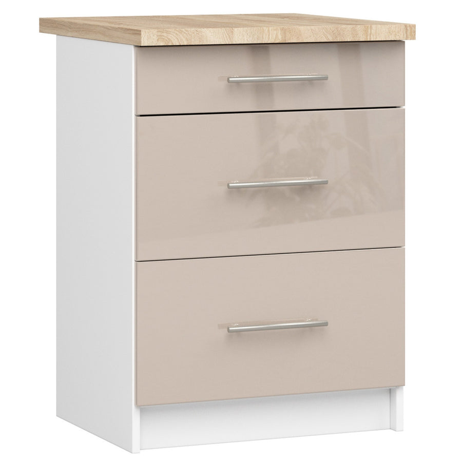 Unterschrank S60 3S – OLIWIA – Modern, praktisch und stilvoll mit Arbeitsplatte