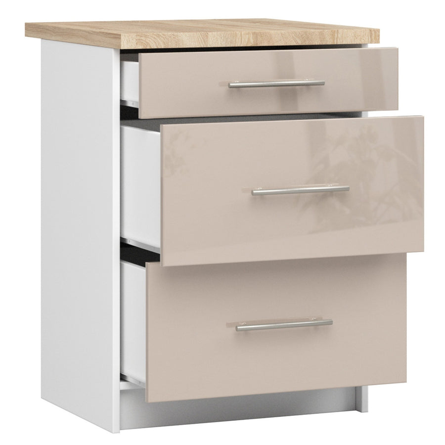 Unterschrank S60 3S – OLIWIA – Modern, praktisch und stilvoll mit Arbeitsplatte