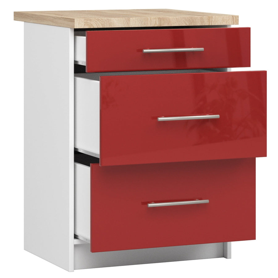Unterschrank S60 3S – OLIWIA – Modern, praktisch und stilvoll mit Arbeitsplatte