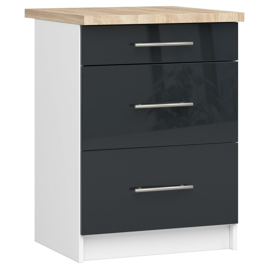 Unterschrank S60 3S – OLIWIA – Modern, praktisch und stilvoll mit Arbeitsplatte