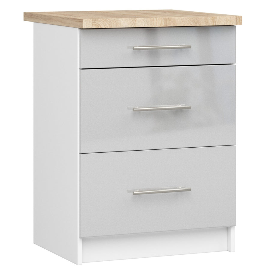 Unterschrank S60 3S – OLIWIA – Modern, praktisch und stilvoll mit Arbeitsplatte