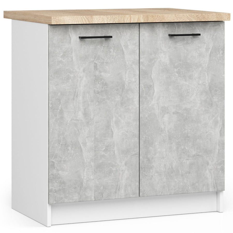 Unterschrank – OLIWIA – S80 2D, edles Design mit Stauraum, mit Arbeitsplatte
