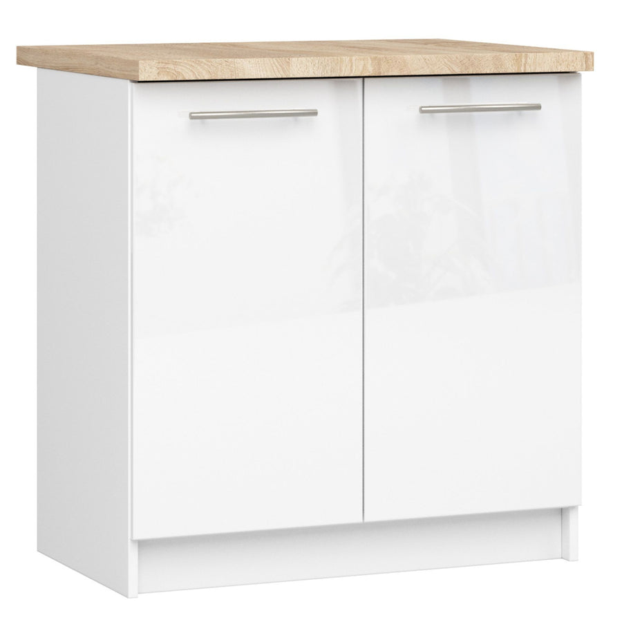 Unterschrank – OLIWIA – S80 2D, edles Design mit Stauraum, mit Arbeitsplatte