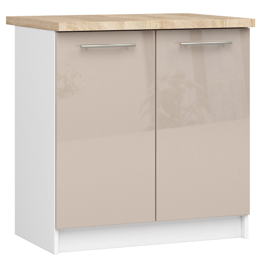 Unterschrank – OLIWIA – S80 2D, edles Design mit Stauraum, mit Arbeitsplatte
