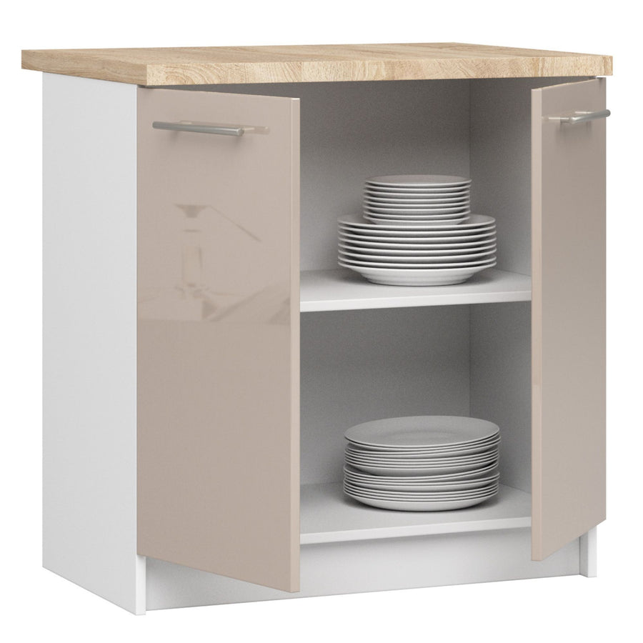 Unterschrank – OLIWIA – S80 2D, edles Design mit Stauraum, mit Arbeitsplatte