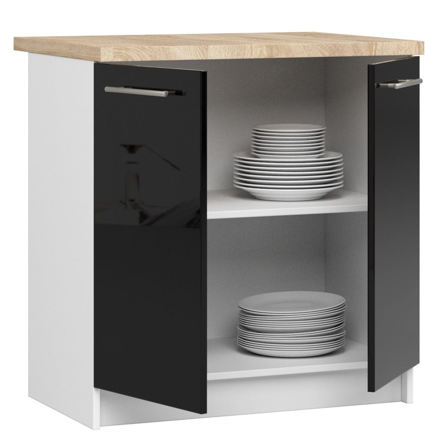 Unterschrank – OLIWIA – S80 2D, edles Design mit Stauraum, mit Arbeitsplatte