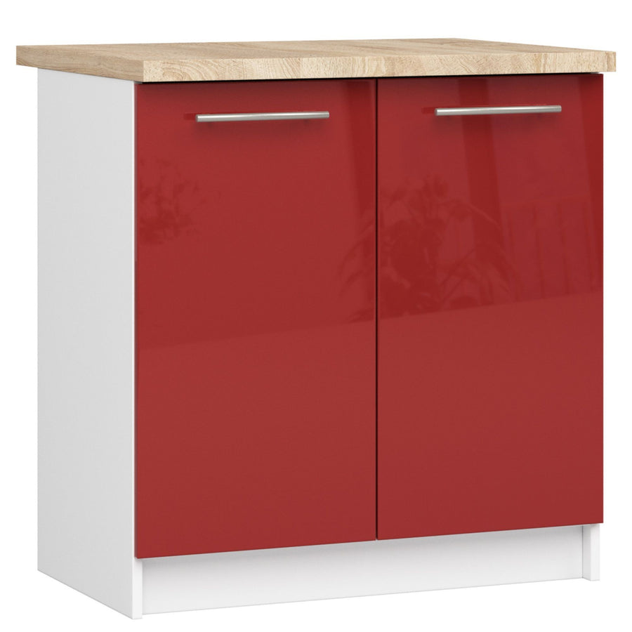 Unterschrank – OLIWIA – S80 2D, edles Design mit Stauraum, mit Arbeitsplatte