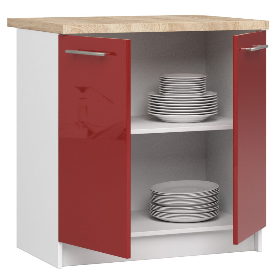 Unterschrank – OLIWIA – S80 2D, edles Design mit Stauraum, mit Arbeitsplatte