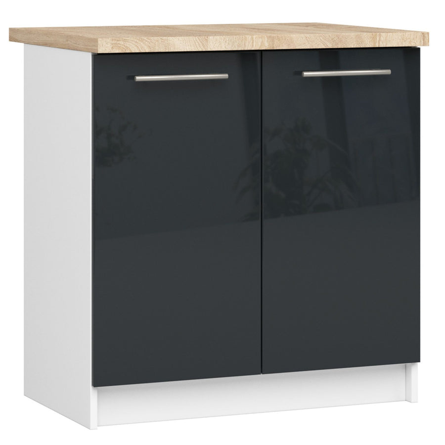 Unterschrank – OLIWIA – S80 2D, edles Design mit Stauraum, mit Arbeitsplatte