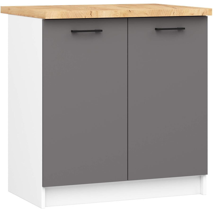 Unterschrank – OLIWIA – S80 2D, edles Design mit Stauraum, mit Arbeitsplatte