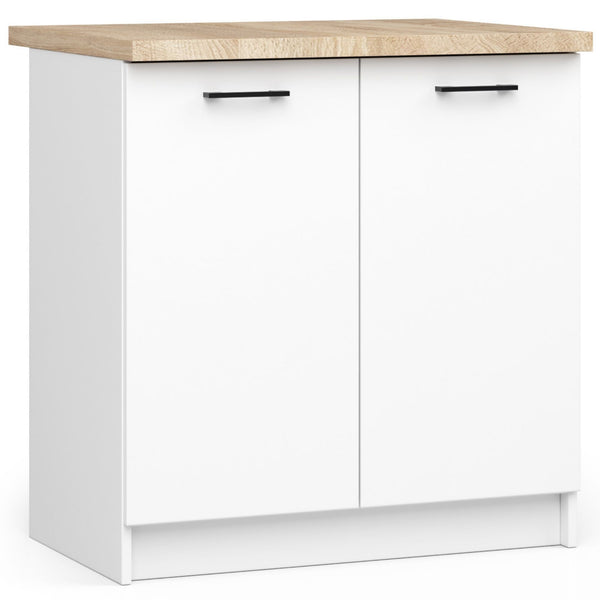 Unterschrank – OLIWIA – S80 2D, edles Design mit Stauraum, mit Arbeitsplatte