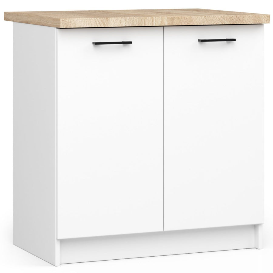 Unterschrank – OLIWIA – S80 2D, edles Design mit Stauraum, mit Arbeitsplatte
