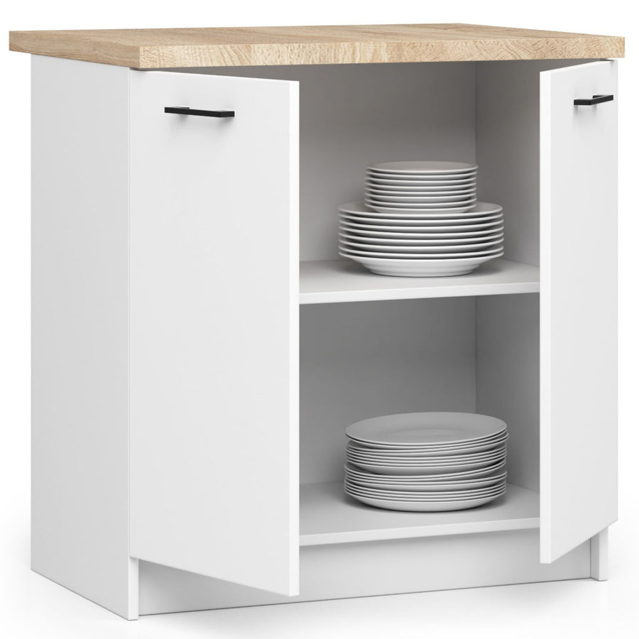 Unterschrank – OLIWIA – S80 2D, edles Design mit Stauraum, mit Arbeitsplatte
