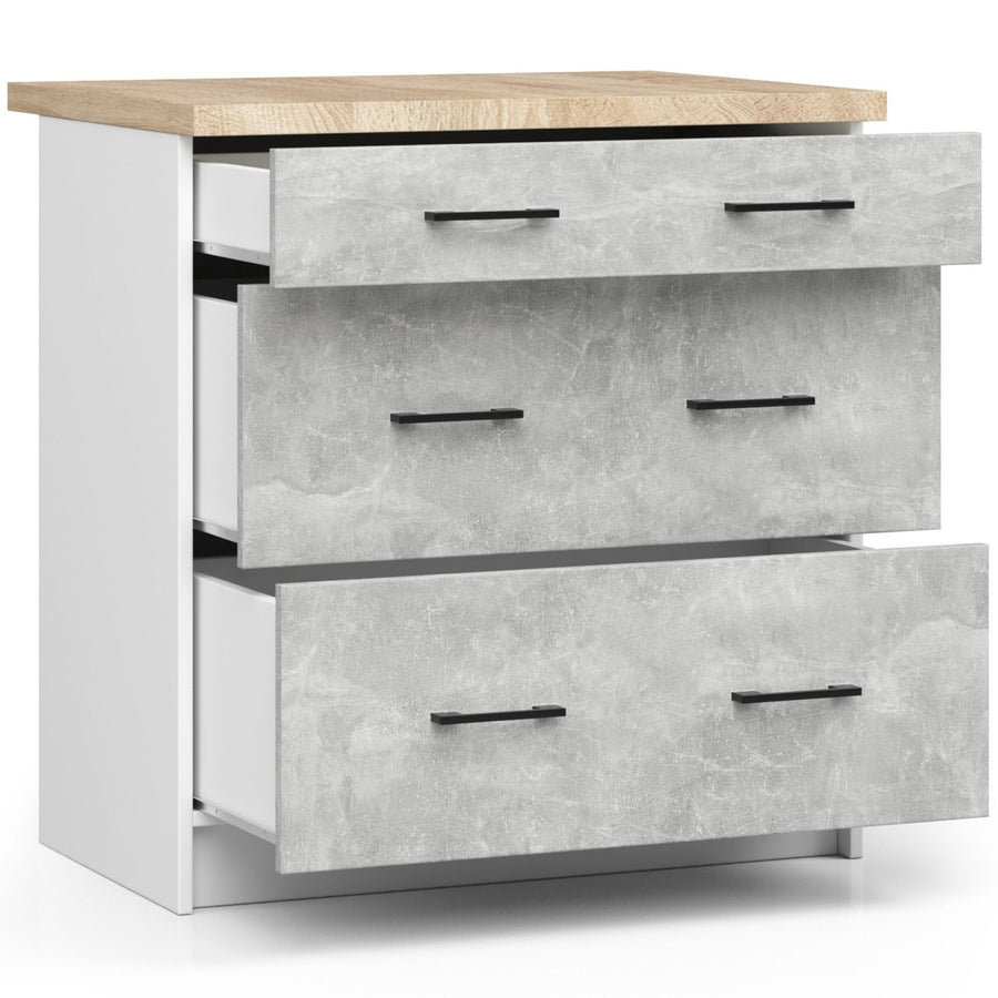 Unterschrank S80 3S – OLIWIA – Stilvoller Stauraum für jede Küche mit Arbeitsplatte