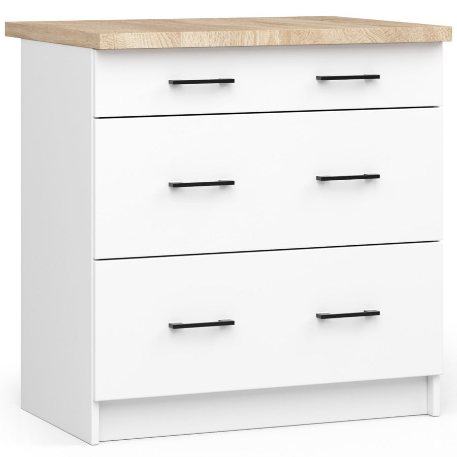 Unterschrank S80 3S – OLIWIA – Stilvoller Stauraum für jede Küche mit Arbeitsplatte