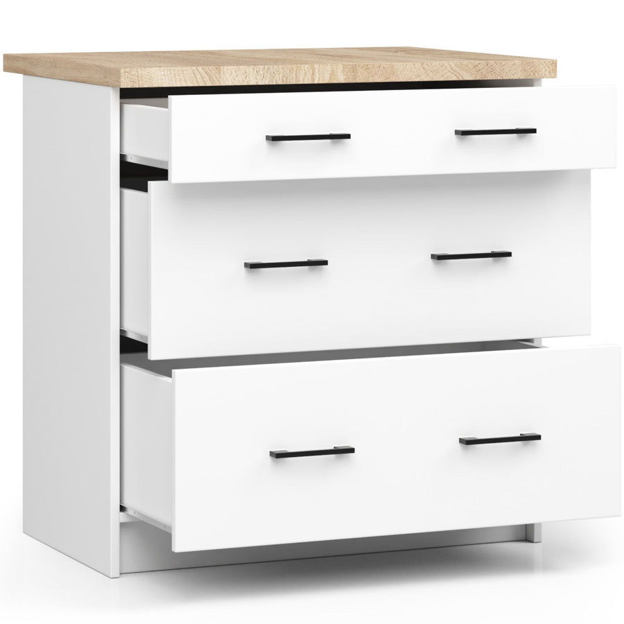Unterschrank S80 3S – OLIWIA – Stilvoller Stauraum für jede Küche mit Arbeitsplatte