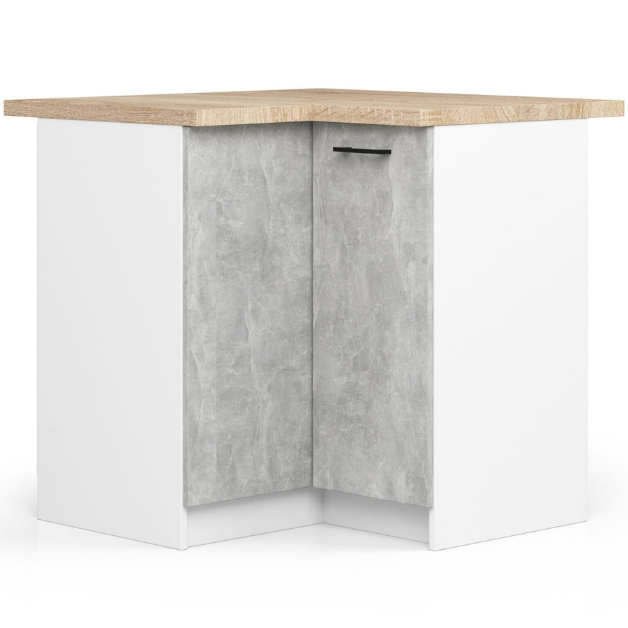 Eckunterschrank – OLIWIA – S90/90, zeitlose Eleganz, mit Arbeitsplatte