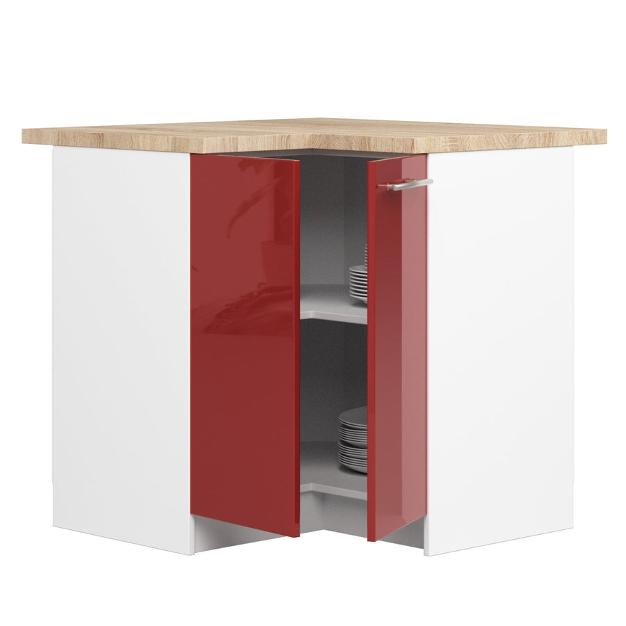 Eckunterschrank – OLIWIA – S90/90, zeitlose Eleganz, mit Arbeitsplatte