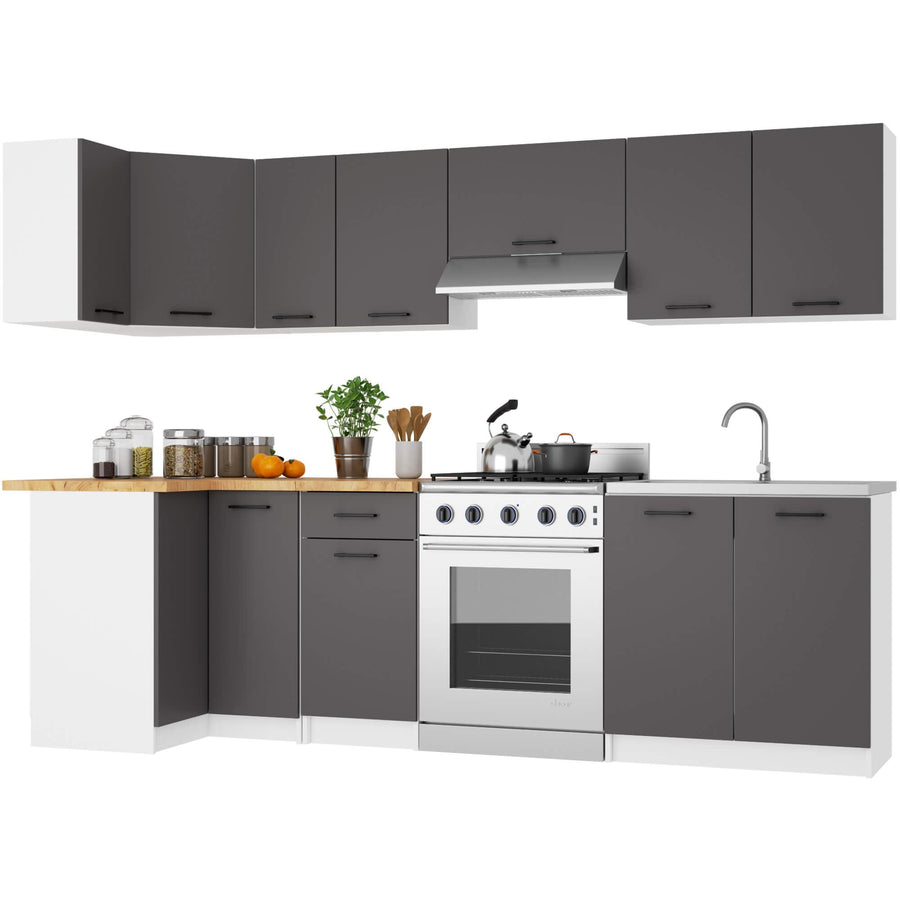 Eckunterschrank – OLIWIA – S90/90, zeitlose Eleganz, mit Arbeitsplatte