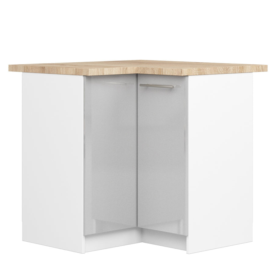 Eckunterschrank – OLIWIA – S90/90, zeitlose Eleganz, mit Arbeitsplatte