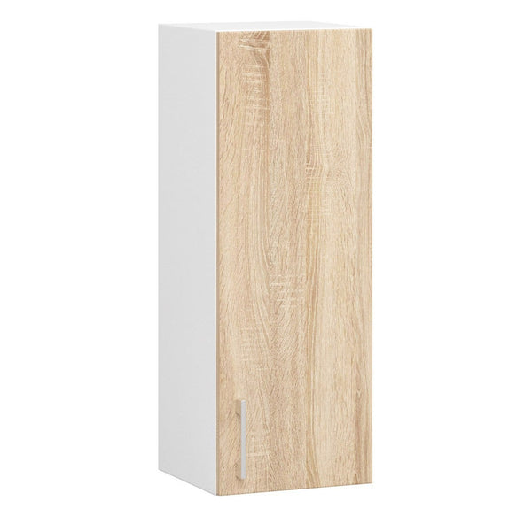 Hängeschrank – LIMA – W30 D1, Weiß / Sonoma Eiche Matt, 1 Tür