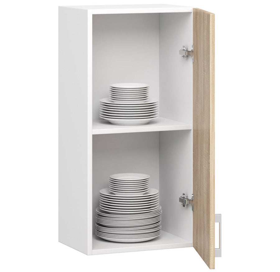 Hängeschrank – LIMA – W40 D1, Weiß / Sonoma Eiche Matt, 1 Tür