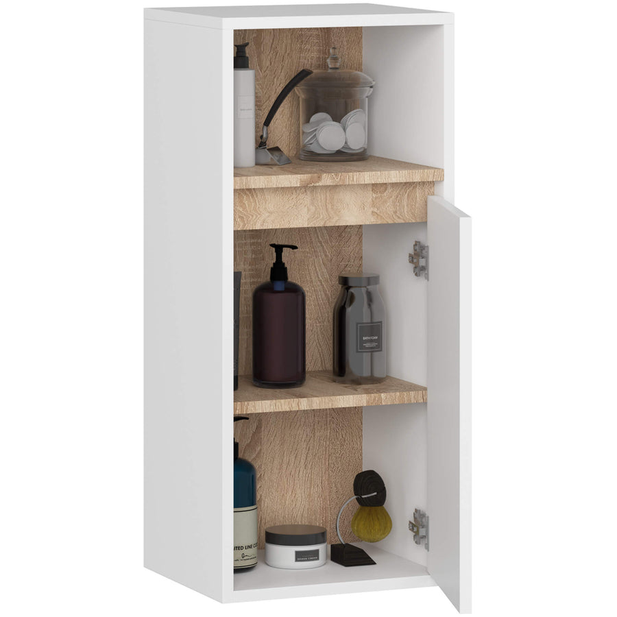 Badezimmerschrank – VAMI – Schmaler Badschrank für kleine Räume mit praktischem Stauraum
