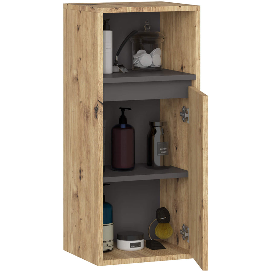 Badezimmerschrank – VAMI – Schmaler Badschrank für kleine Räume mit praktischem Stauraum