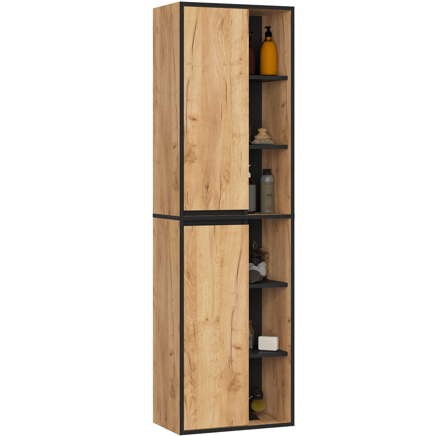 Badezimmerschrank – VAMI – Hoher Badschrank mit großzügigem Stauraum und moderner Aufteilung