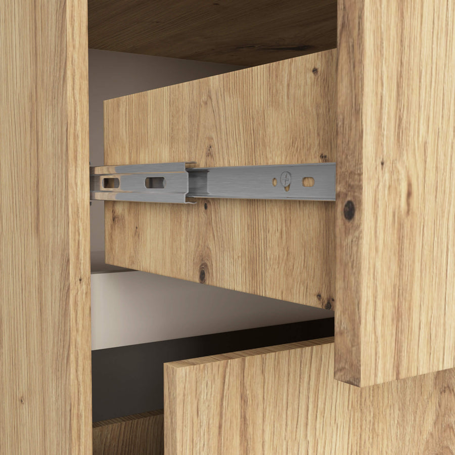 Badezimmerschrank – VAMI – Moderner Badschrank mit Schubladen und offenen Fächern